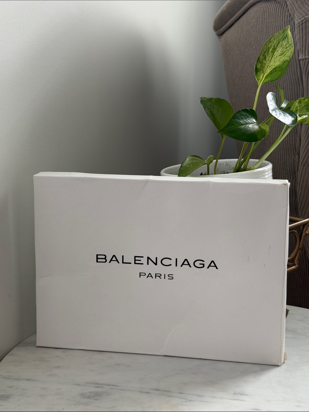 Balenciaga White and Black Branded Packaging Box
